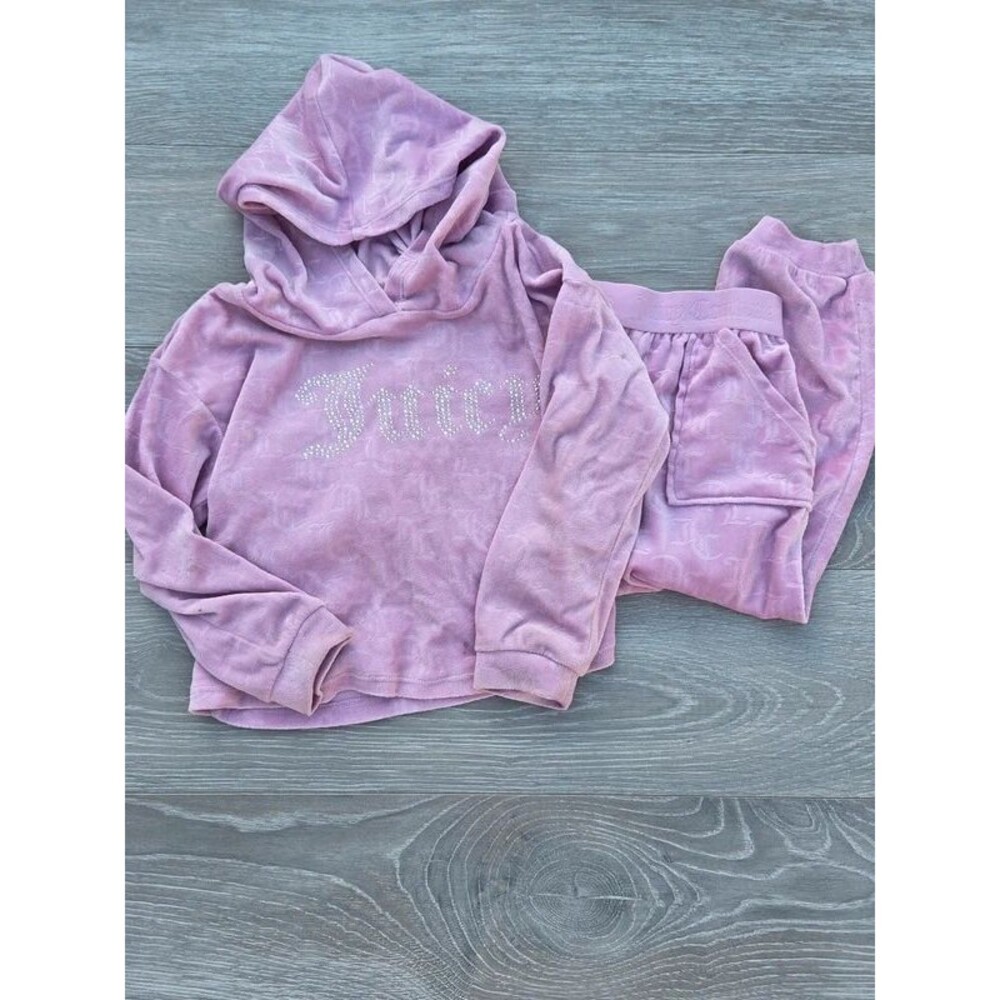 Juicy Couture Lavender Pink Velour Hoodie & Joggers Set 4T
